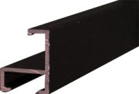Moldura de aluminio perfil recto 081022243 Negro Brillo