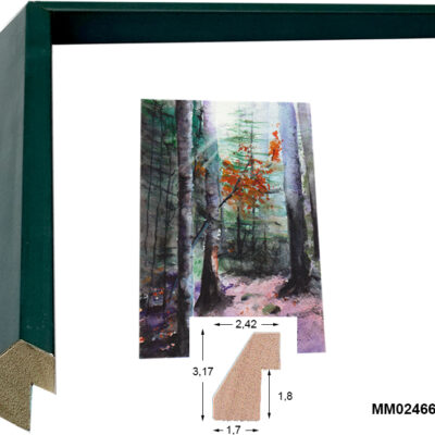 Moldura artesana de Peón Verde Oscuro MM02466