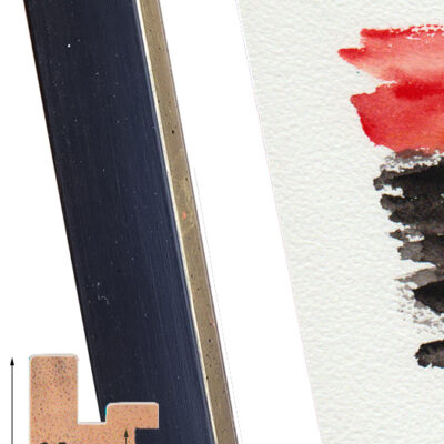 Moldura artesana de Silla Negra con Pan de Oro MM02552