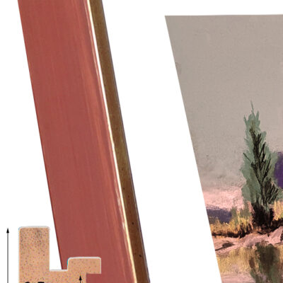 Moldura artesana de Silla Roja con Pan de Oro MM02556